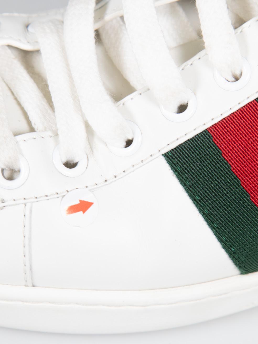 Gucci White Leather Ace Patchwork Trainers Size IT 35.5 For Sale 4