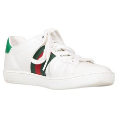 Gucci White Leather Ace Patchwork Trainers Size IT 35.5