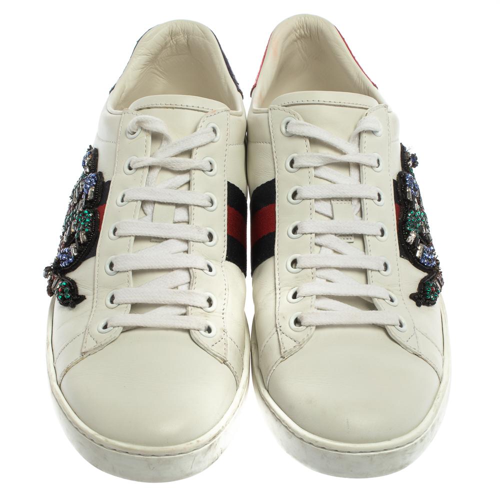 Gucci crystal 2025 snake sneakers