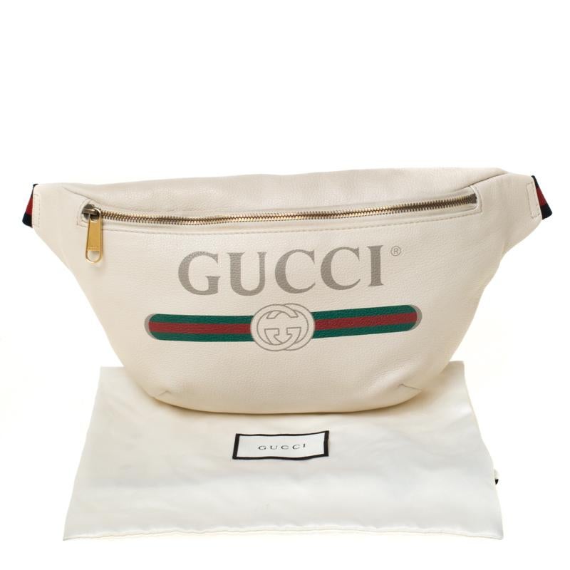 gucci white waist bag