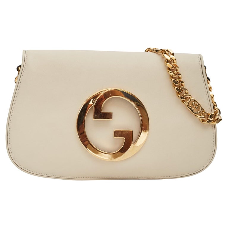 Gucci New Blondie Leather Shoulder Bag - White - One Size