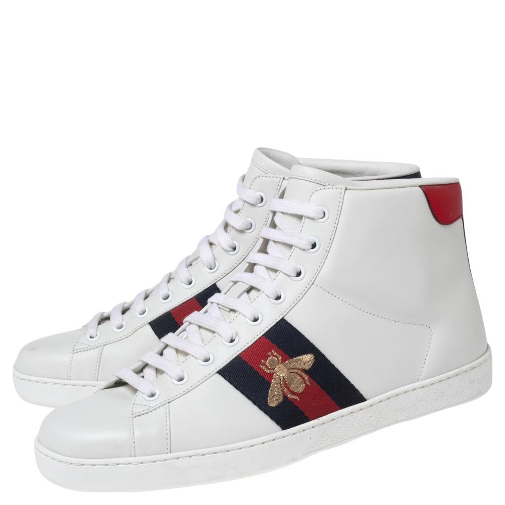 White gucci best sale shoes high tops