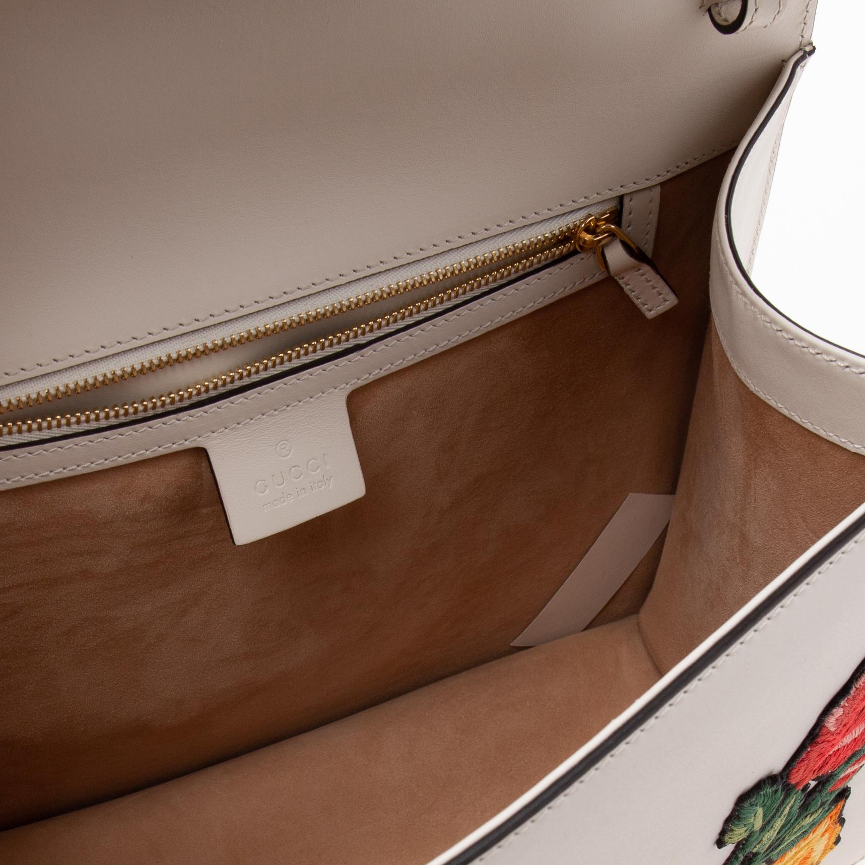 gucci white floral bag
