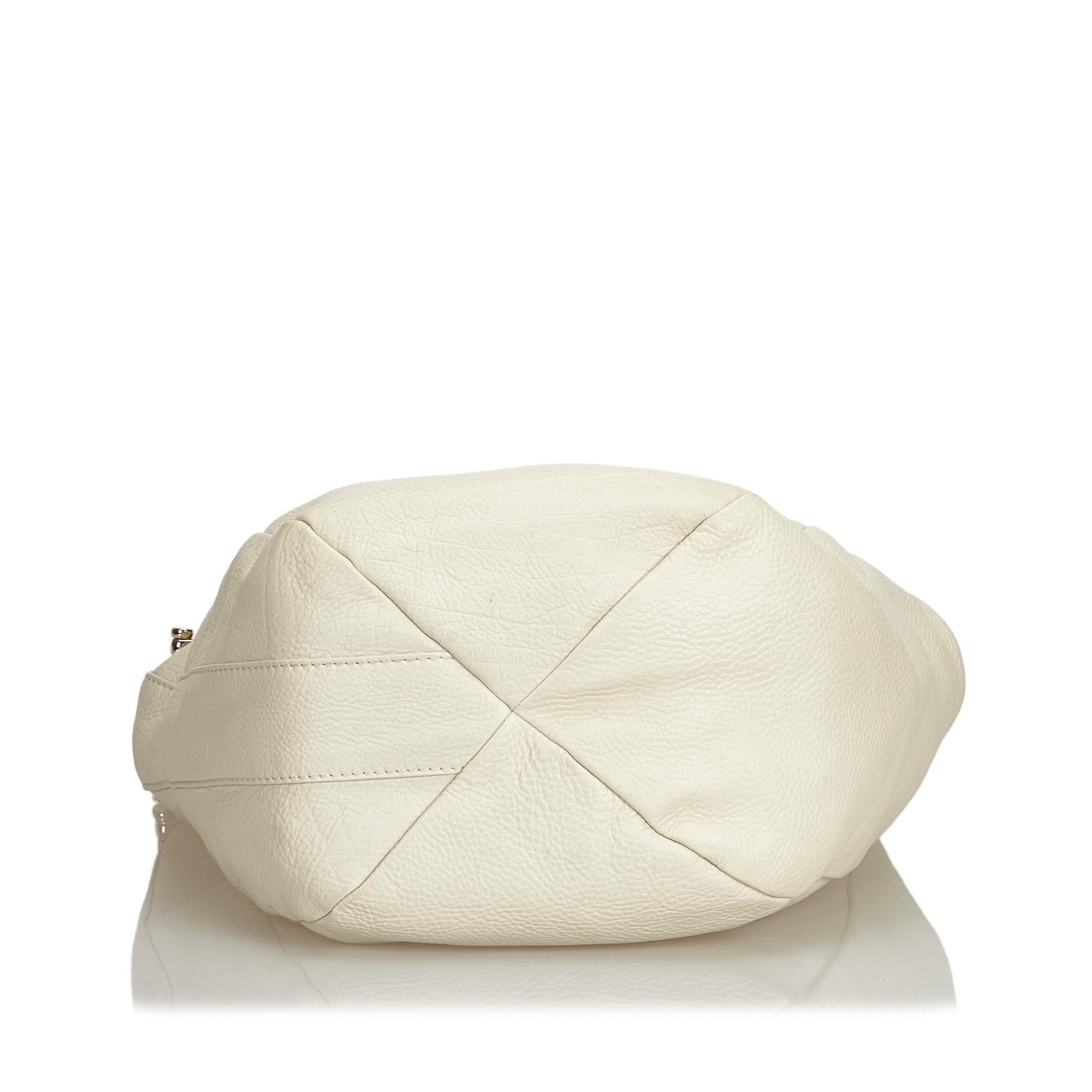 Women's Gucci White Leather Greenwich Hobo For Sale