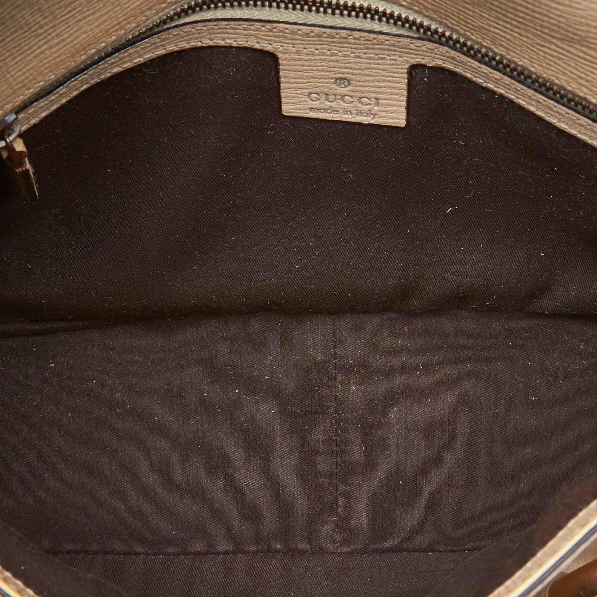 Gucci White Leather Horsebit Handbag For Sale 1