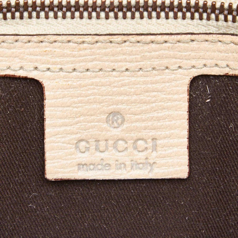 Gucci White Leather Horsebit Handbag For Sale at 1stDibs