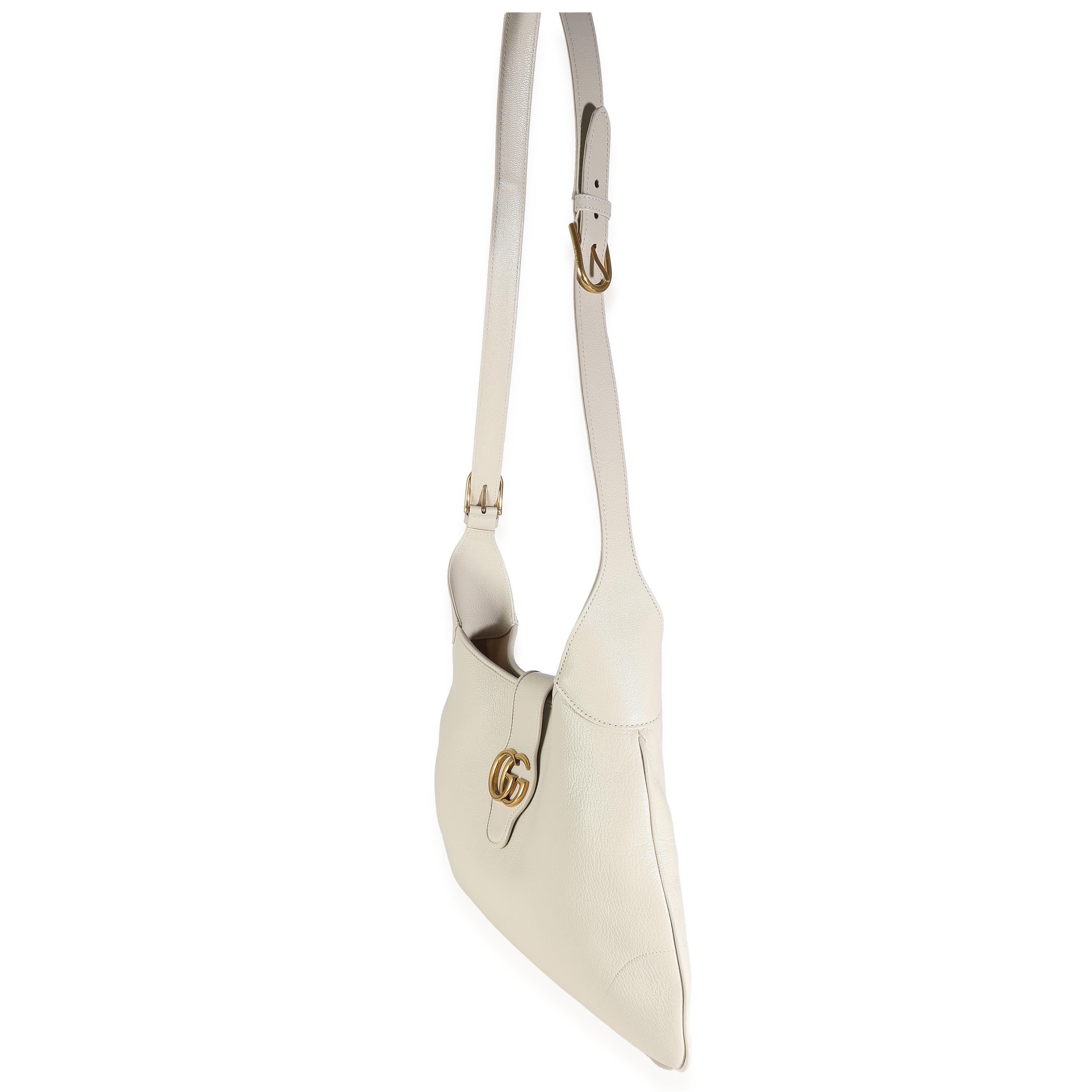 Blanc Gucci grand sac hobo Aphrodite en cuir blanc en vente