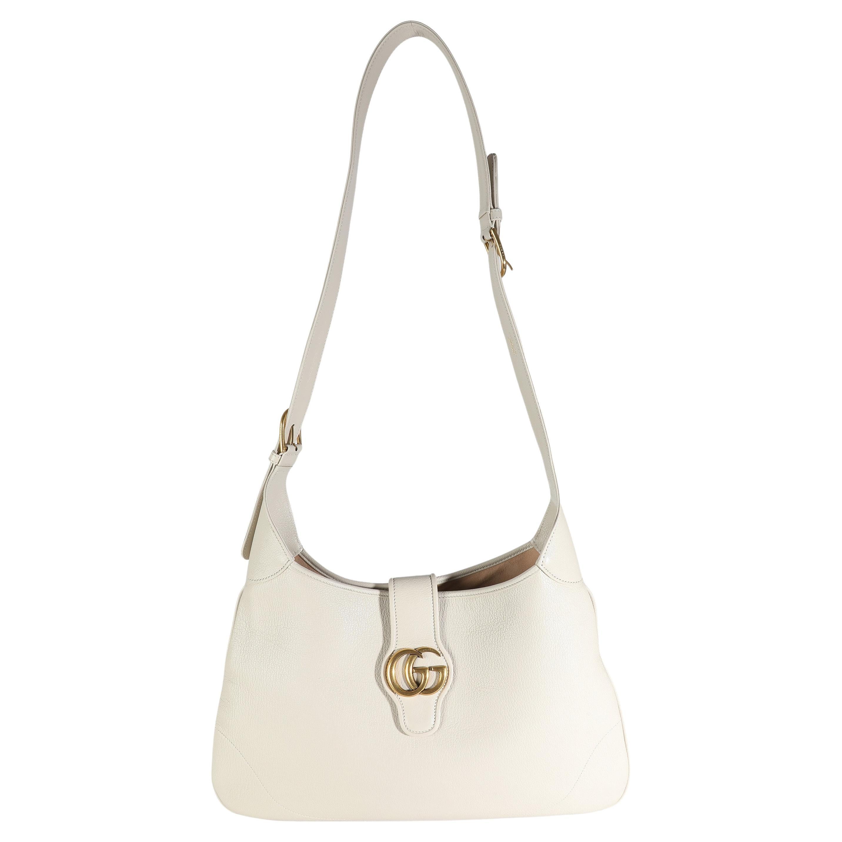 Gucci grand sac hobo Aphrodite en cuir blanc en vente