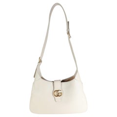 Gucci White Leather Large Aphrodite Hobo