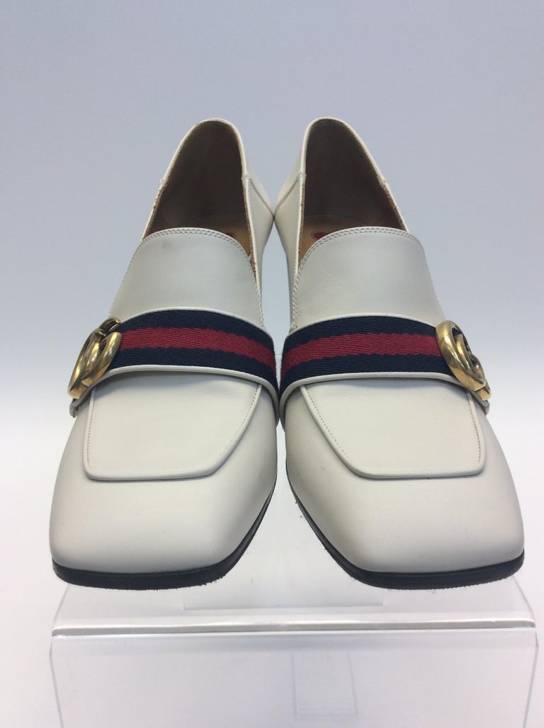 Gucci White Leather Loafers NIB For Sale at 1stDibs