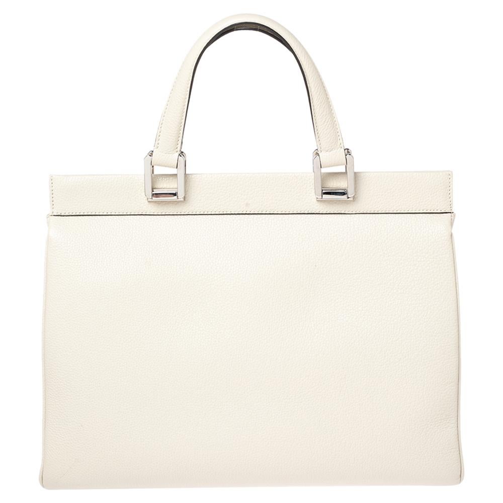 Gucci Medium Zumi-Tasche aus weißem Leder 1