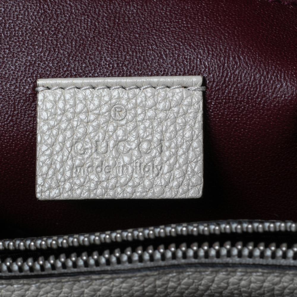 Gucci Medium Zumi-Tasche aus weißem Leder 2