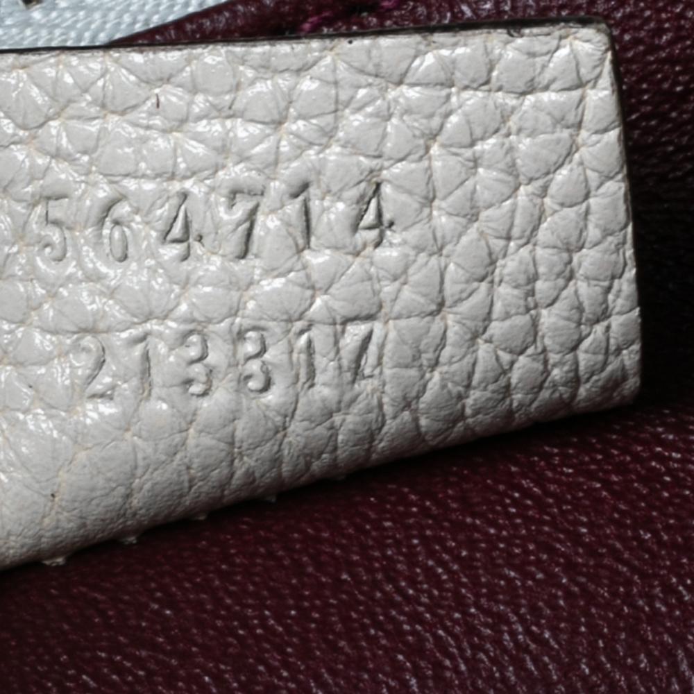 Gucci Medium Zumi-Tasche aus weißem Leder 3