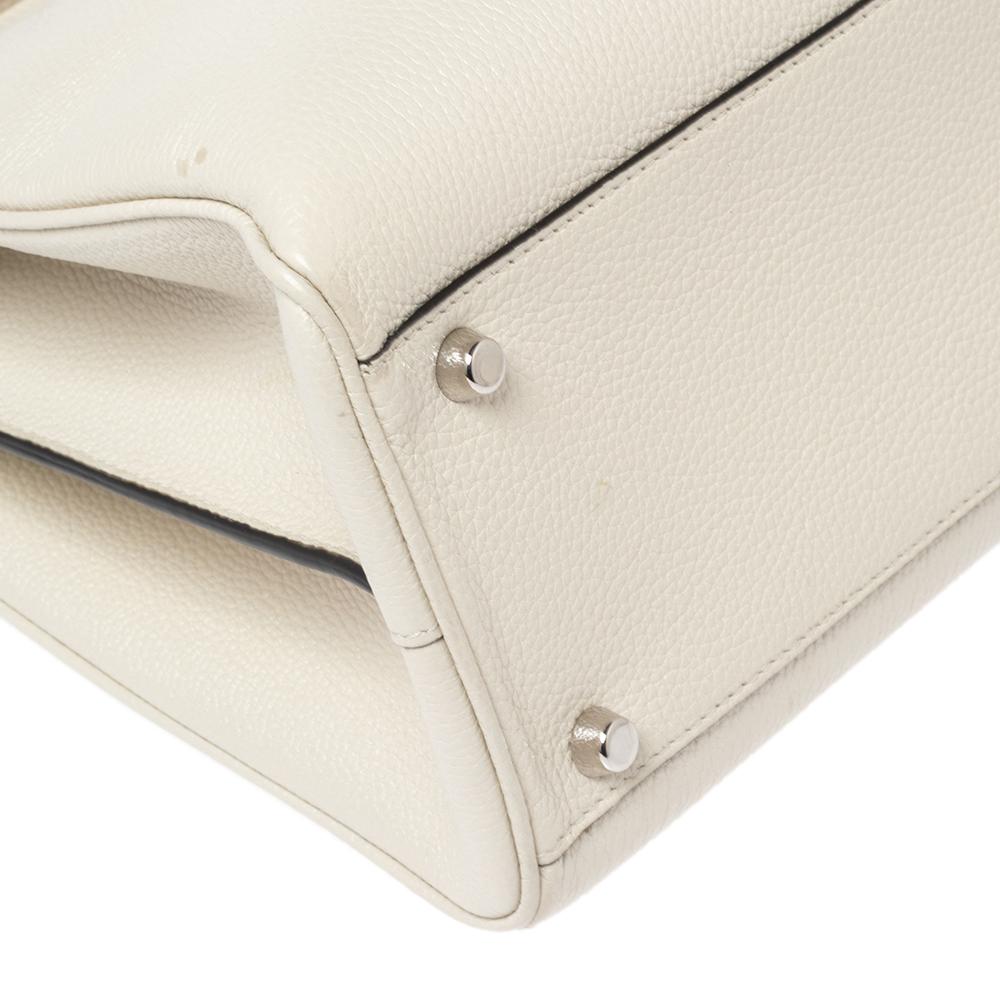 Gucci Medium Zumi-Tasche aus weißem Leder 4