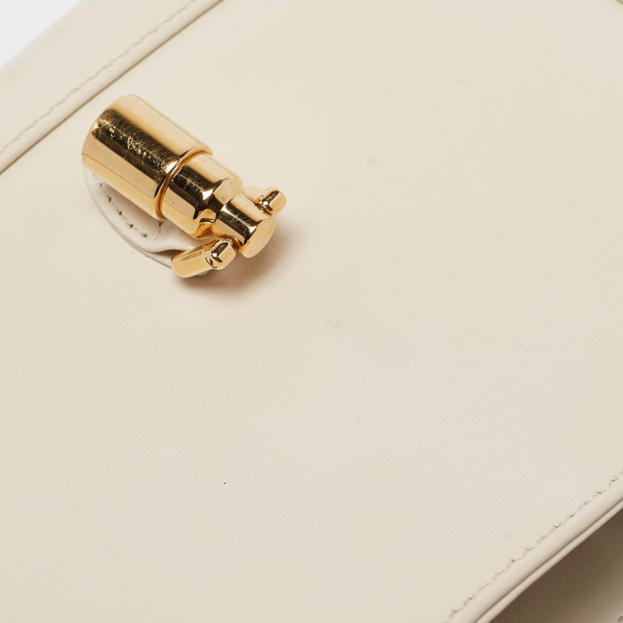 Gucci White Leather Mini 1961 Jackie Shoulder Bag 2