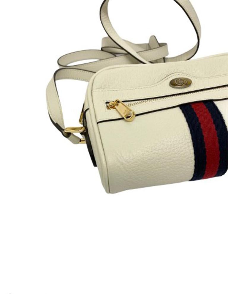 Gucci White Leather Ophidia Bag 1