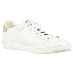 Gucci White Leather Perforated GG Logo Trainers Size IT 38