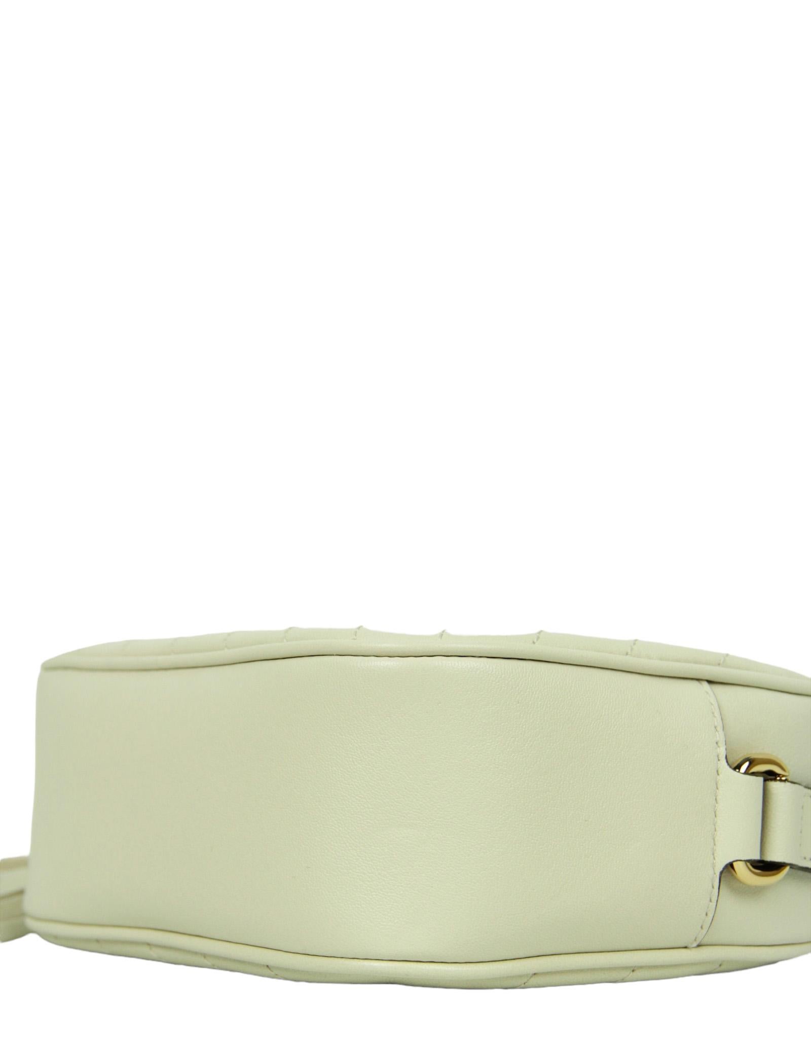 Gucci White Leather Small GG Logo Blondie Crossbody Bag For Sale 1