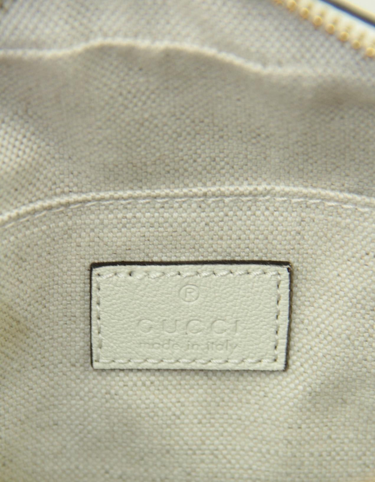 Gucci White Leather Small GG Logo Blondie Crossbody Bag For Sale 4