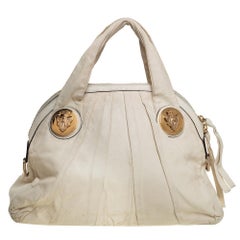 Gucci White Leather Small Hysteria Hobo