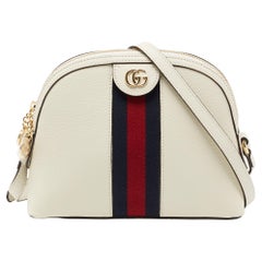 Gucci Weiße Ophidia-Umhängetasche aus Leder