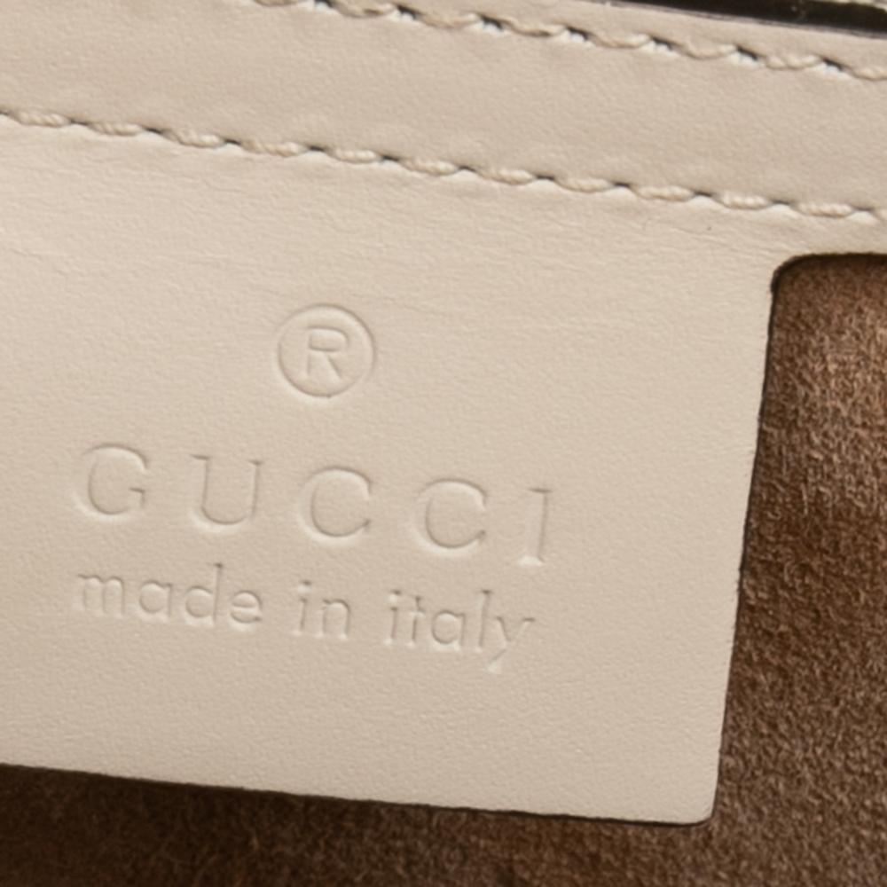 Gucci White Leather Small Web Chain Sylvie Shoulder Bag 3