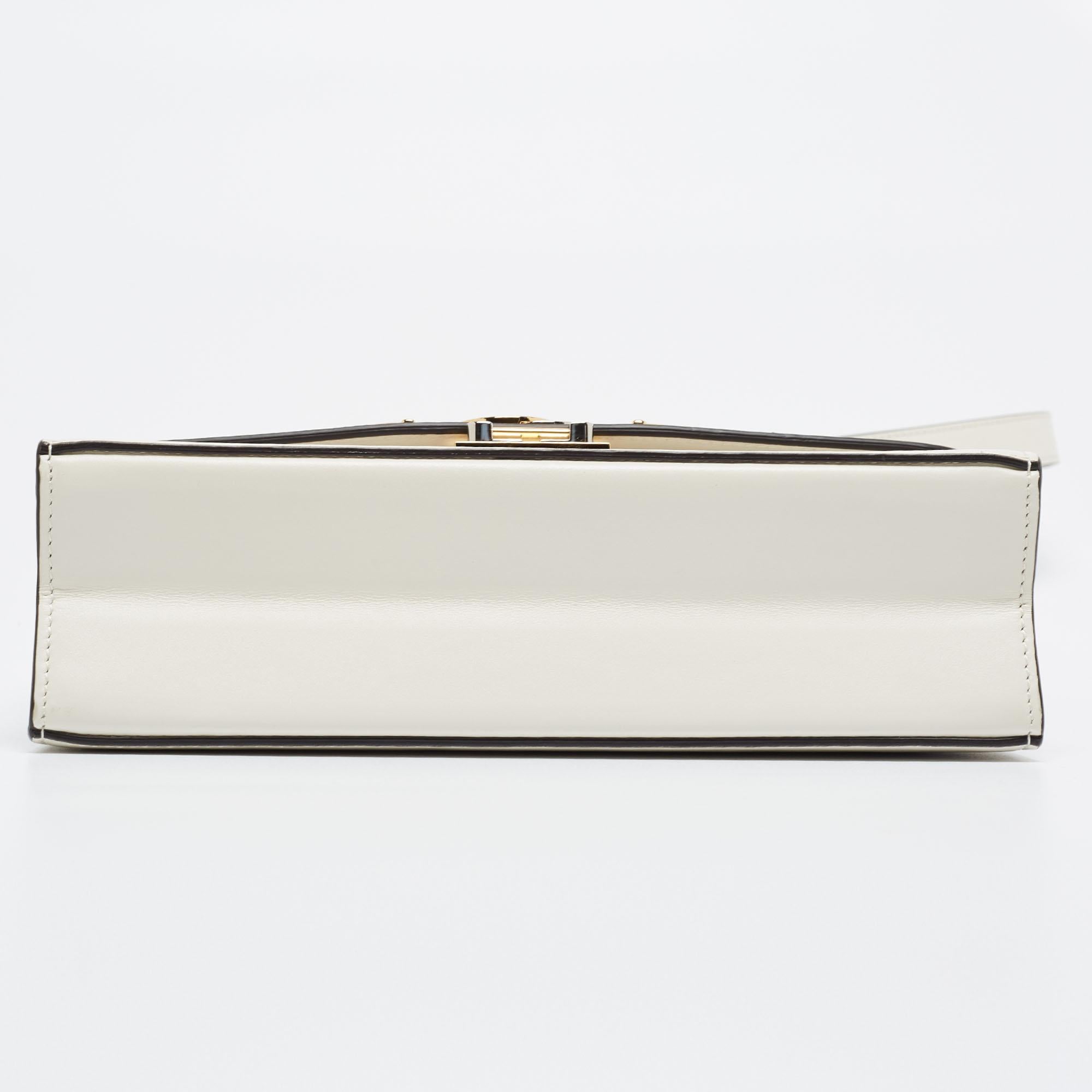 Gucci White Leather Small Zumi Shoulder Bag 1