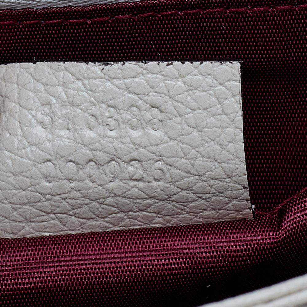 Gucci White Leather Small Zumi Shoulder Bag 2