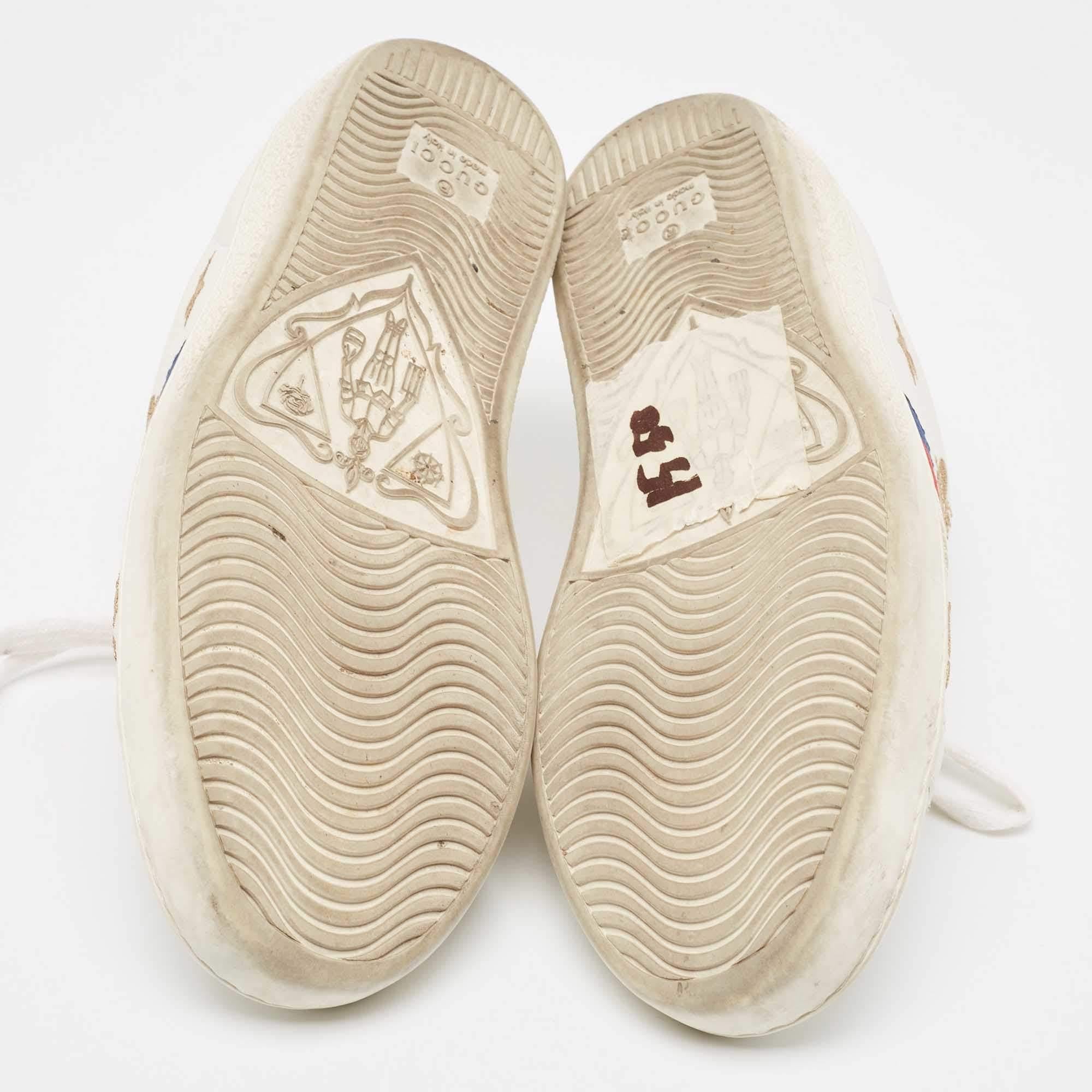 Gucci Star Ace in pelle bianca, scarpe da ginnastica basse taglia 34.5 in vendita 1