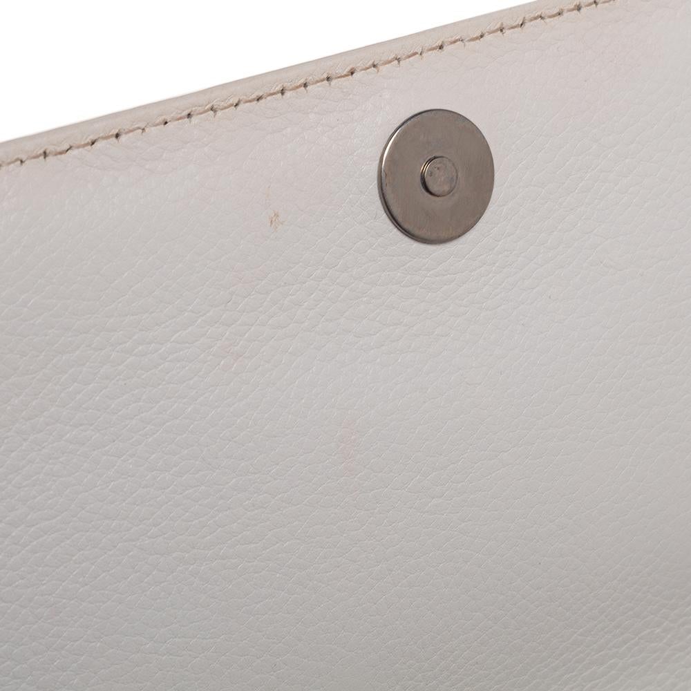Gucci White Leather Studded Long Clutch 8