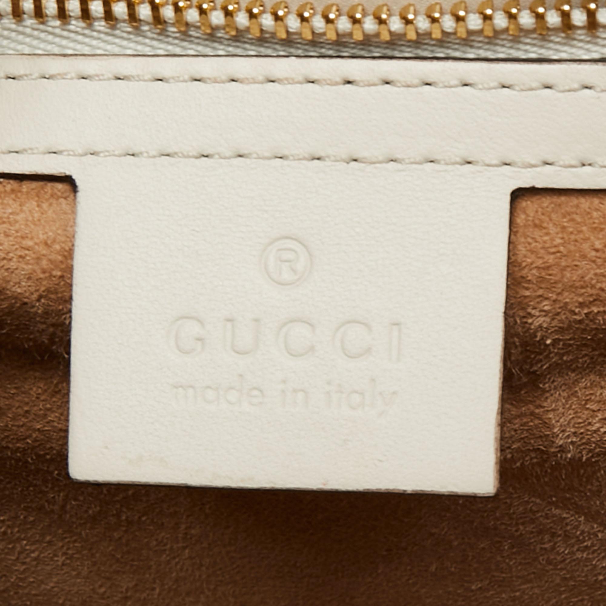 Gucci White Leather Sylvie Small Shoulder Bag 4