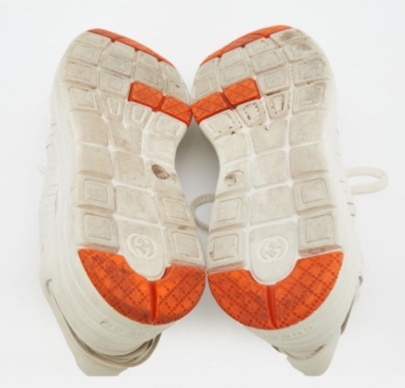 Gucci White Leather Tassel Low Top Sneakers Size 36.5 For Sale 3