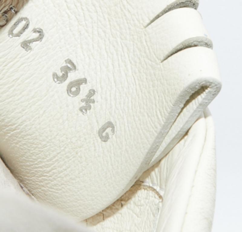 Gucci White Leather Tassel Low Top Sneakers Size 36.5 For Sale 4