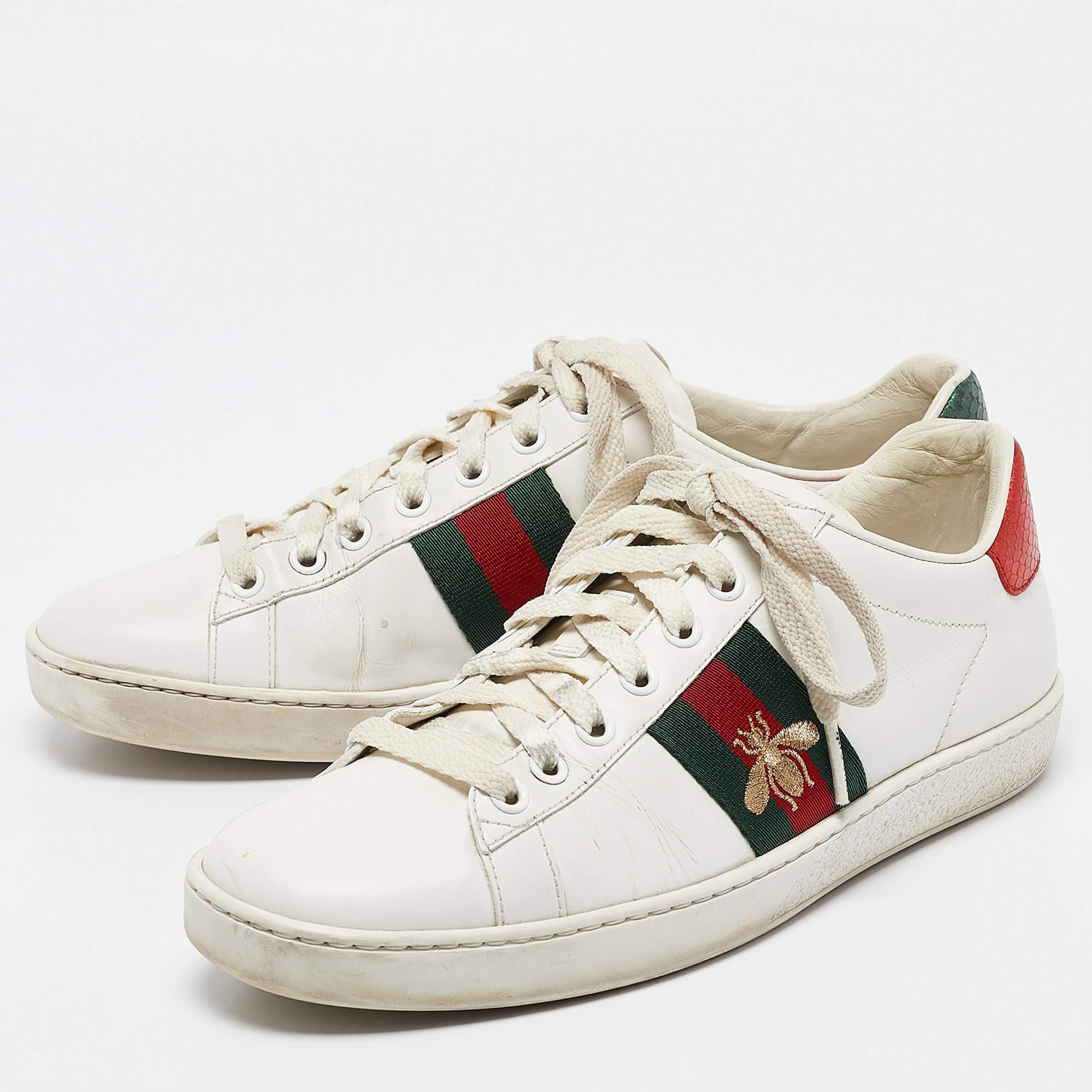 Coming in a classic silhouette these designer sneakers are a seamless combination of luxury comfort and style. These sneakers are finished with signature details and comfortable insoles.