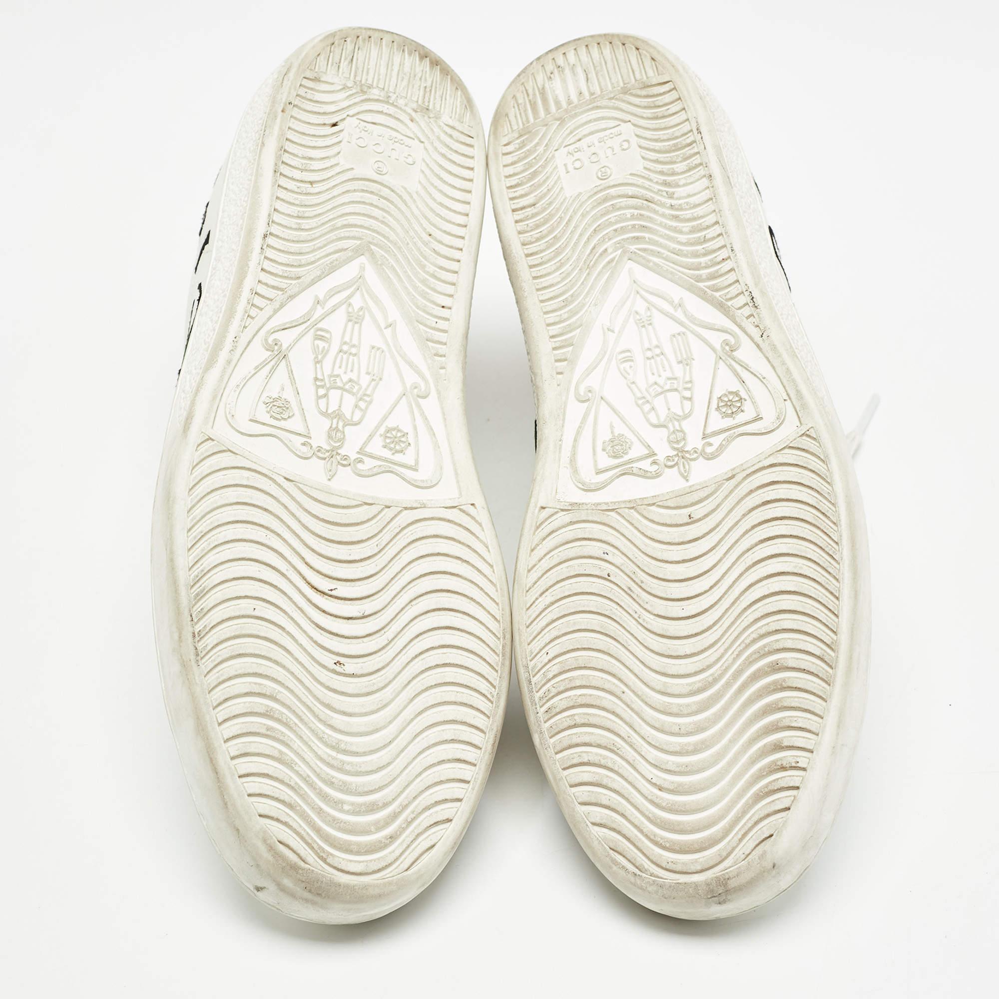Gucci White Leather Web  Ace Low Top Sneakers Size 37 For Sale 2
