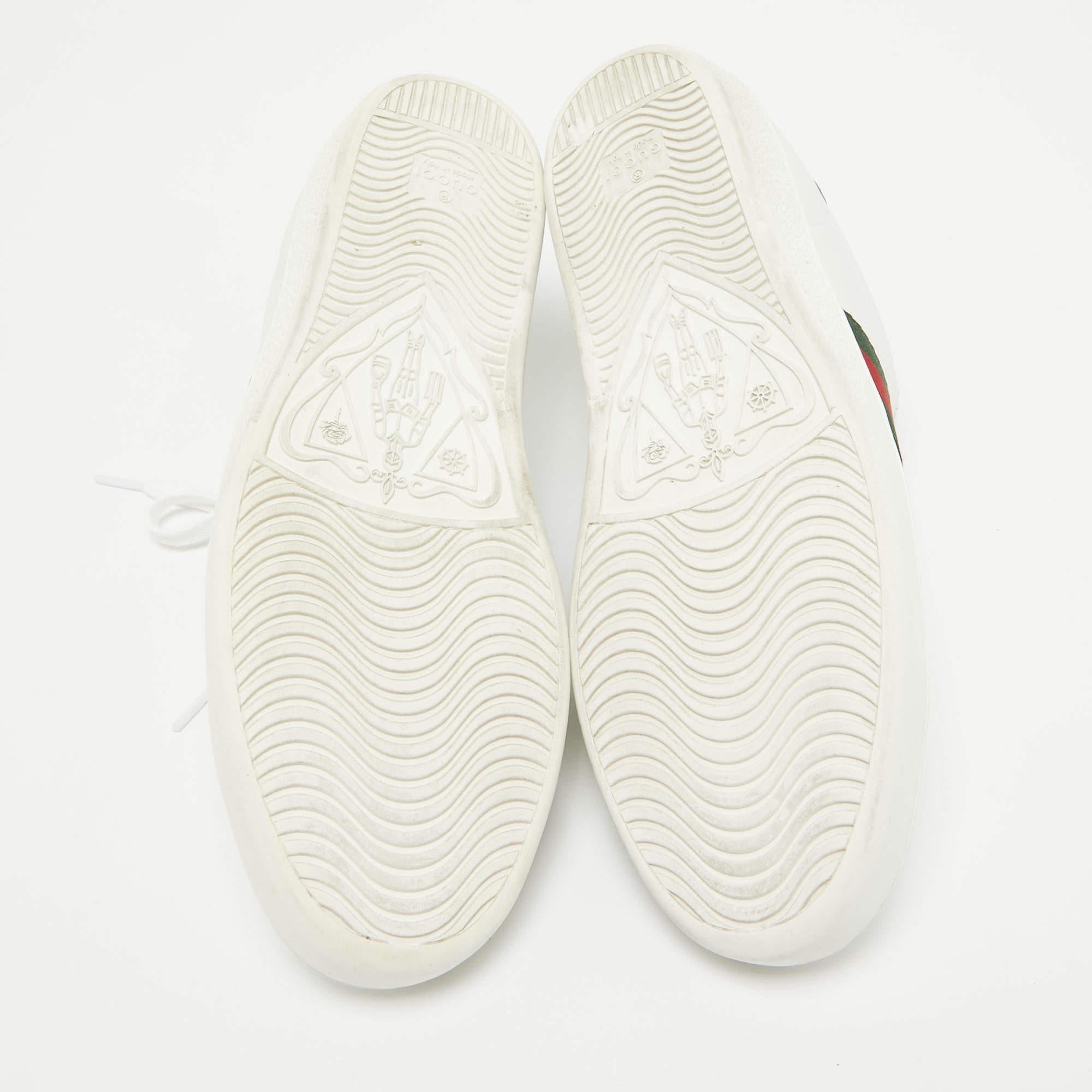 Gucci White Leather Web Ace Sneakers Size 39.5 1