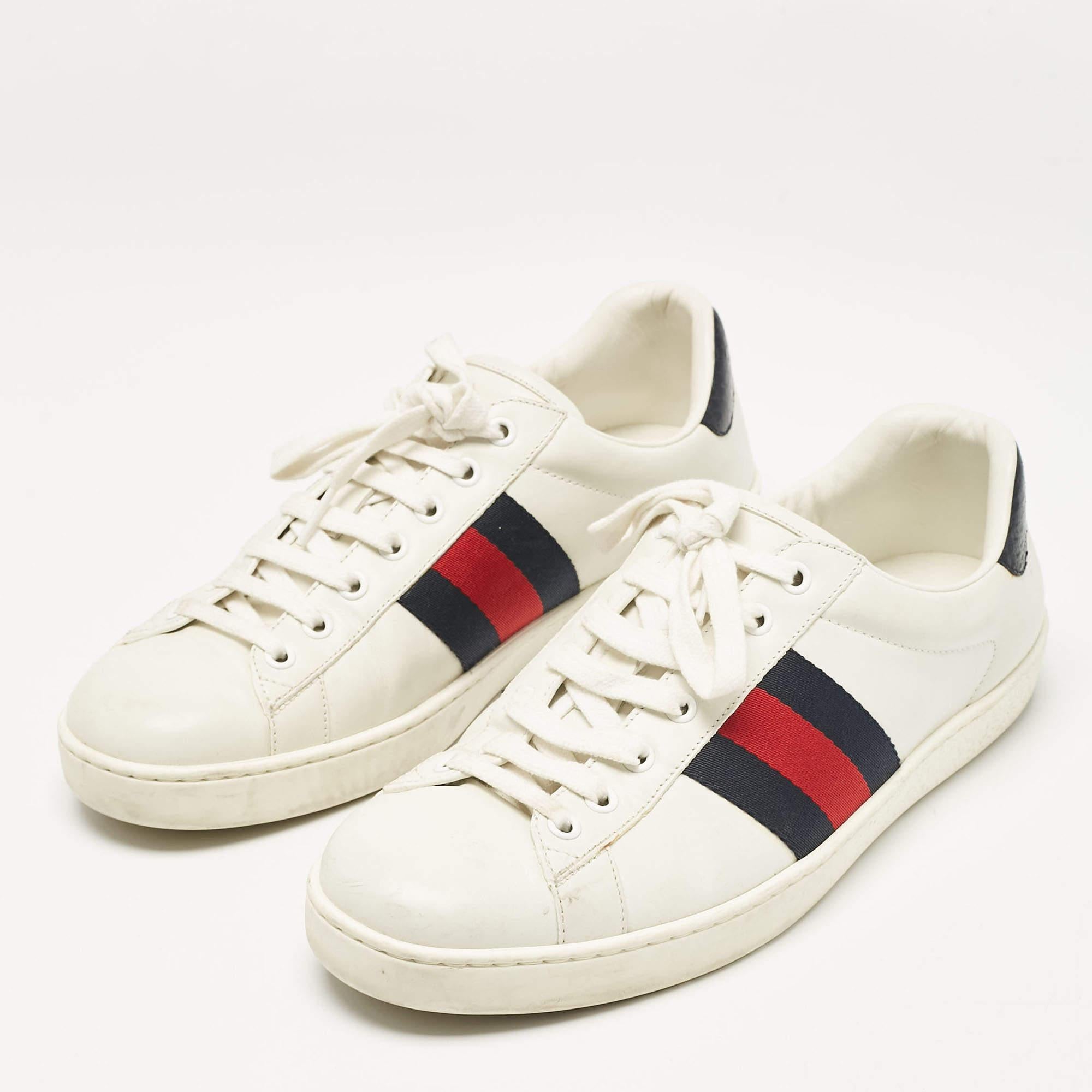 Add a statement appeal to your outfit with these sneakers. Made from premium materials  they feature lace up vamps and relaxing footbeds. The durable sole of this pair aims to provide you with everyday ease.