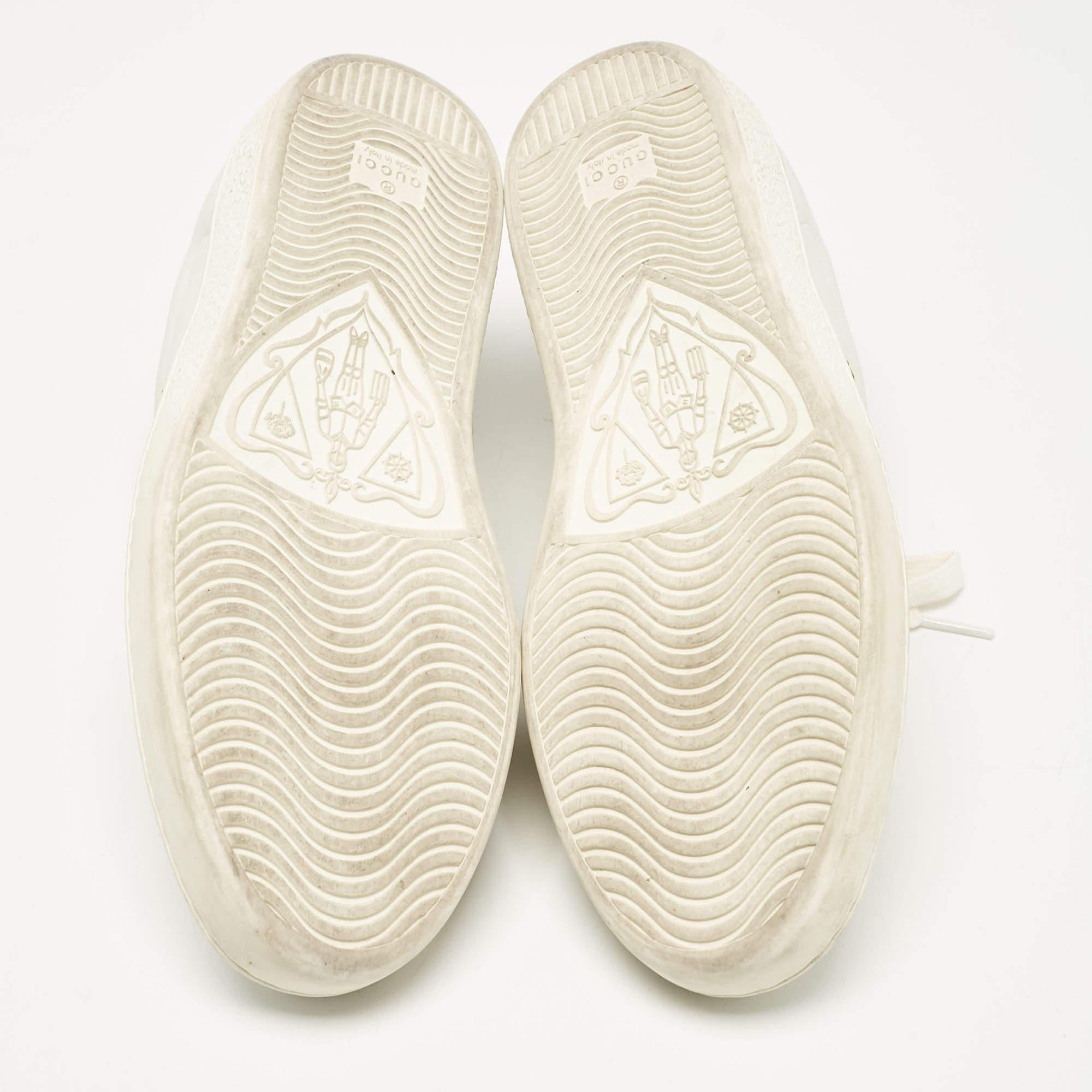 Gucci White Leather Web Ace Sneakers Size 42.5 2