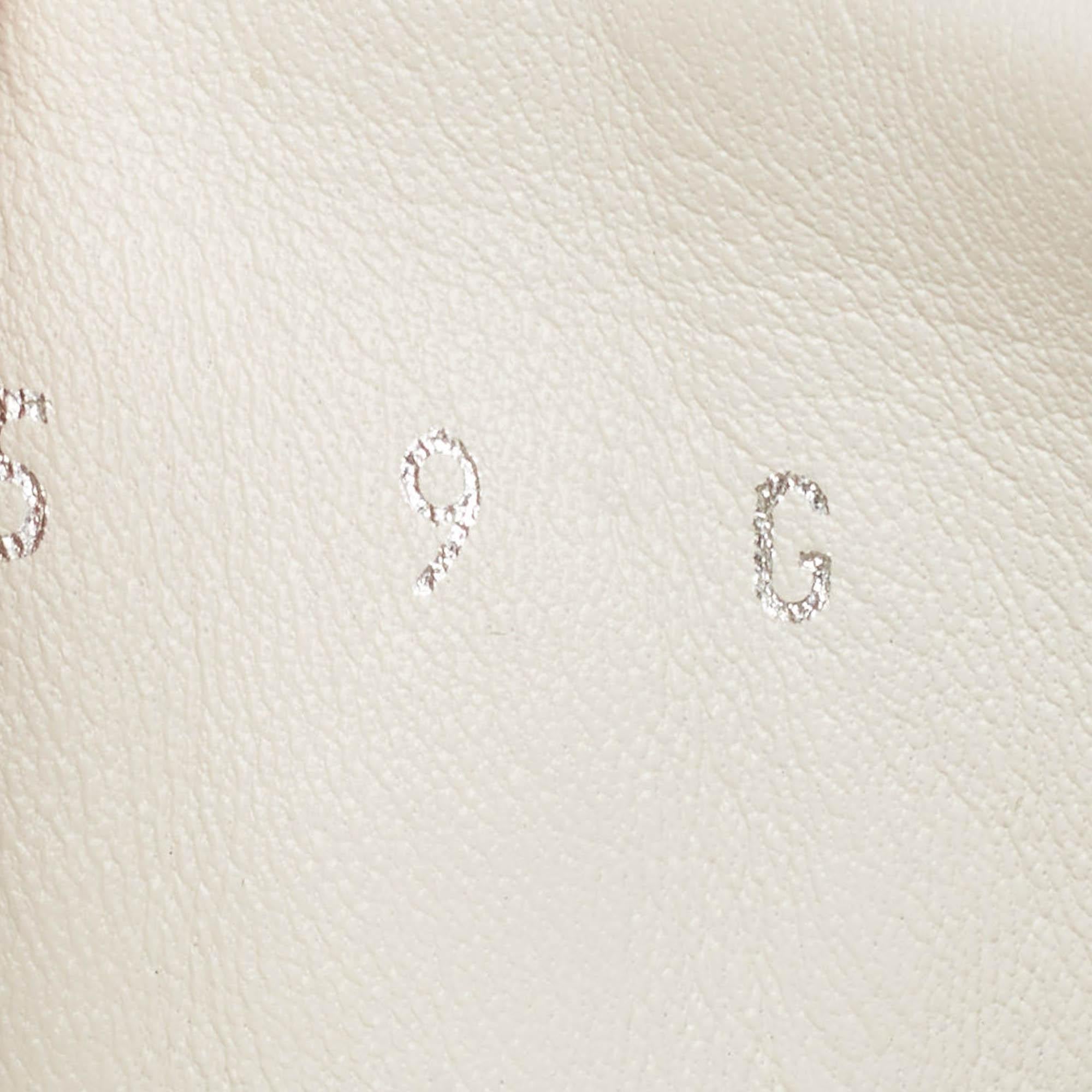 Gucci White Leather Web Detail High Top Sneakers Size 43 For Sale 3