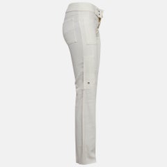 Gucci White Linen Cargo Trousers XS
