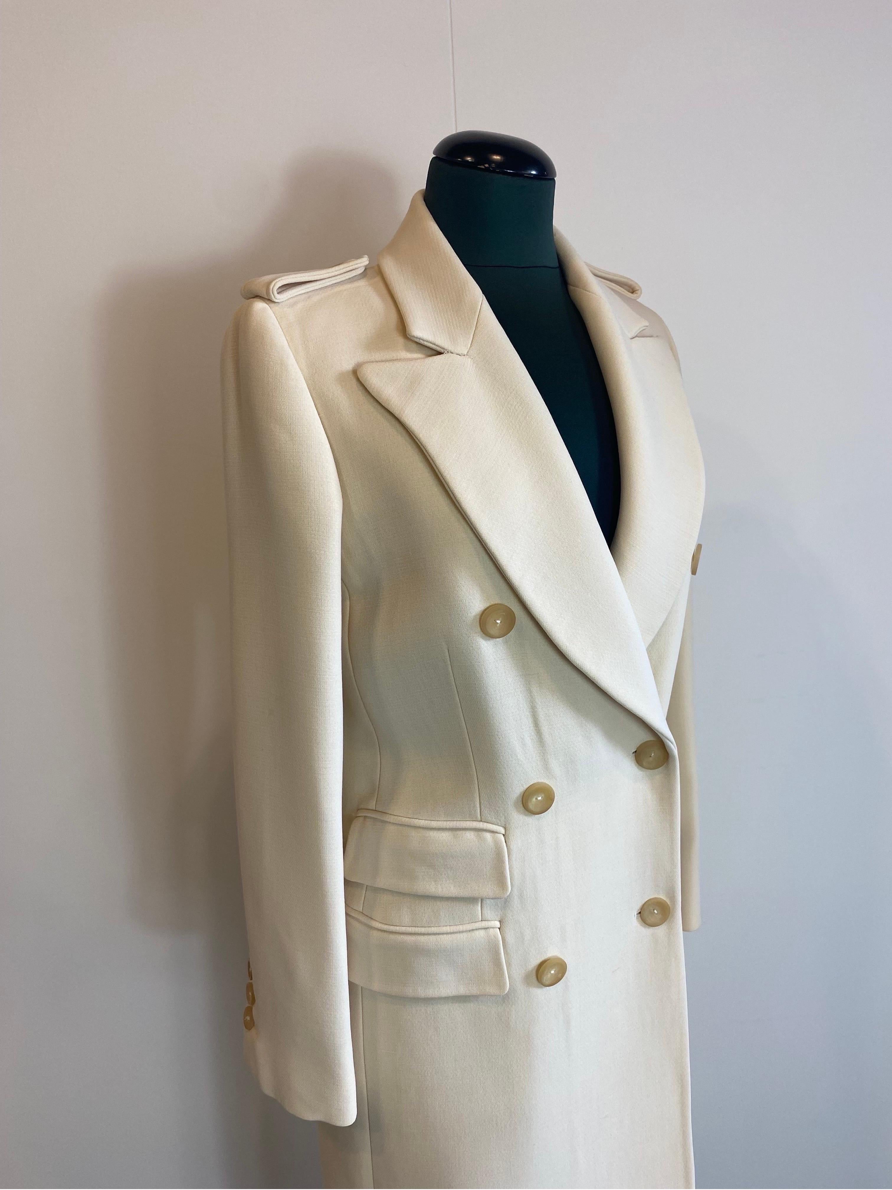 Abrigo largo blanco Gucci de Tom Ford 1996 A/I Blanco en venta