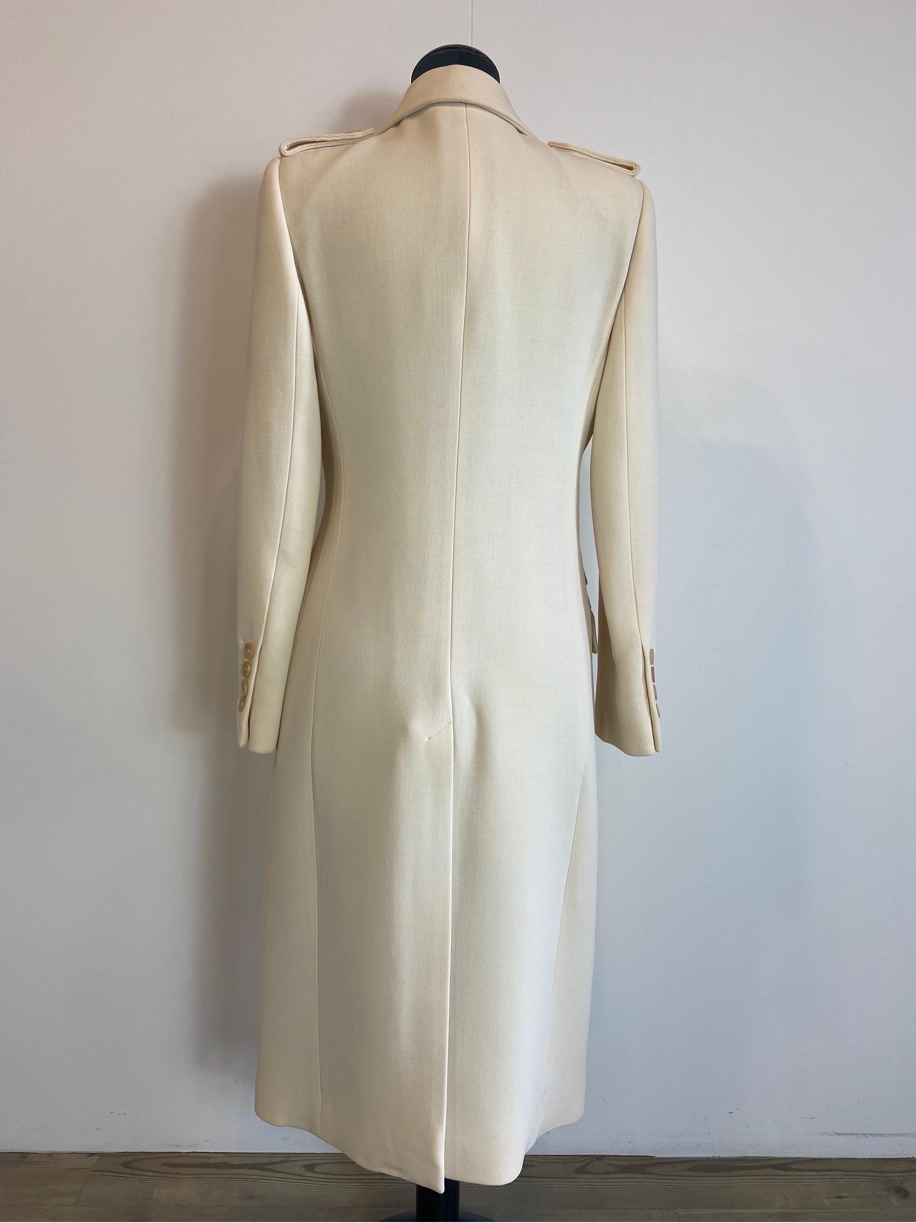 Femenino o masculino Abrigo largo blanco Gucci de Tom Ford 1996 A/I en venta
