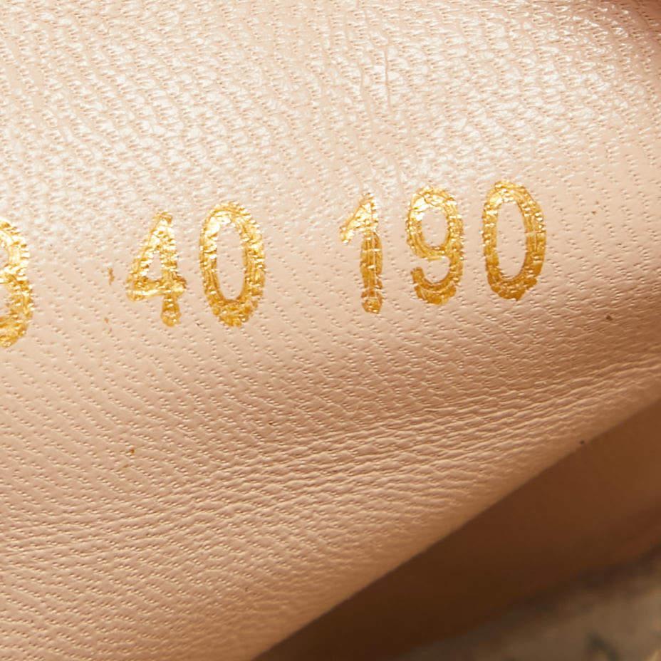 Gucci White Matelassé Leather GG Marmont Espadrille Slides Size 40 3