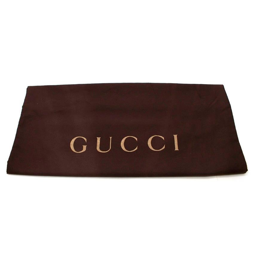  Gucci White Medium Leather Bucket Bag 6