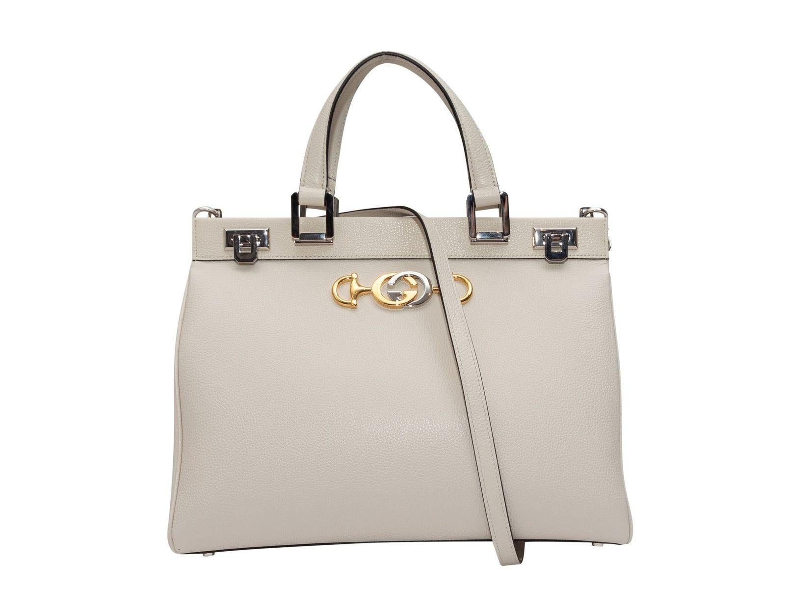 Gucci White Medium Zumi Leather Handbag 5