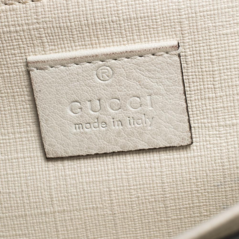 Gucci White Micro GG Supreme Canvas Neon Stars Continental Wallet 3