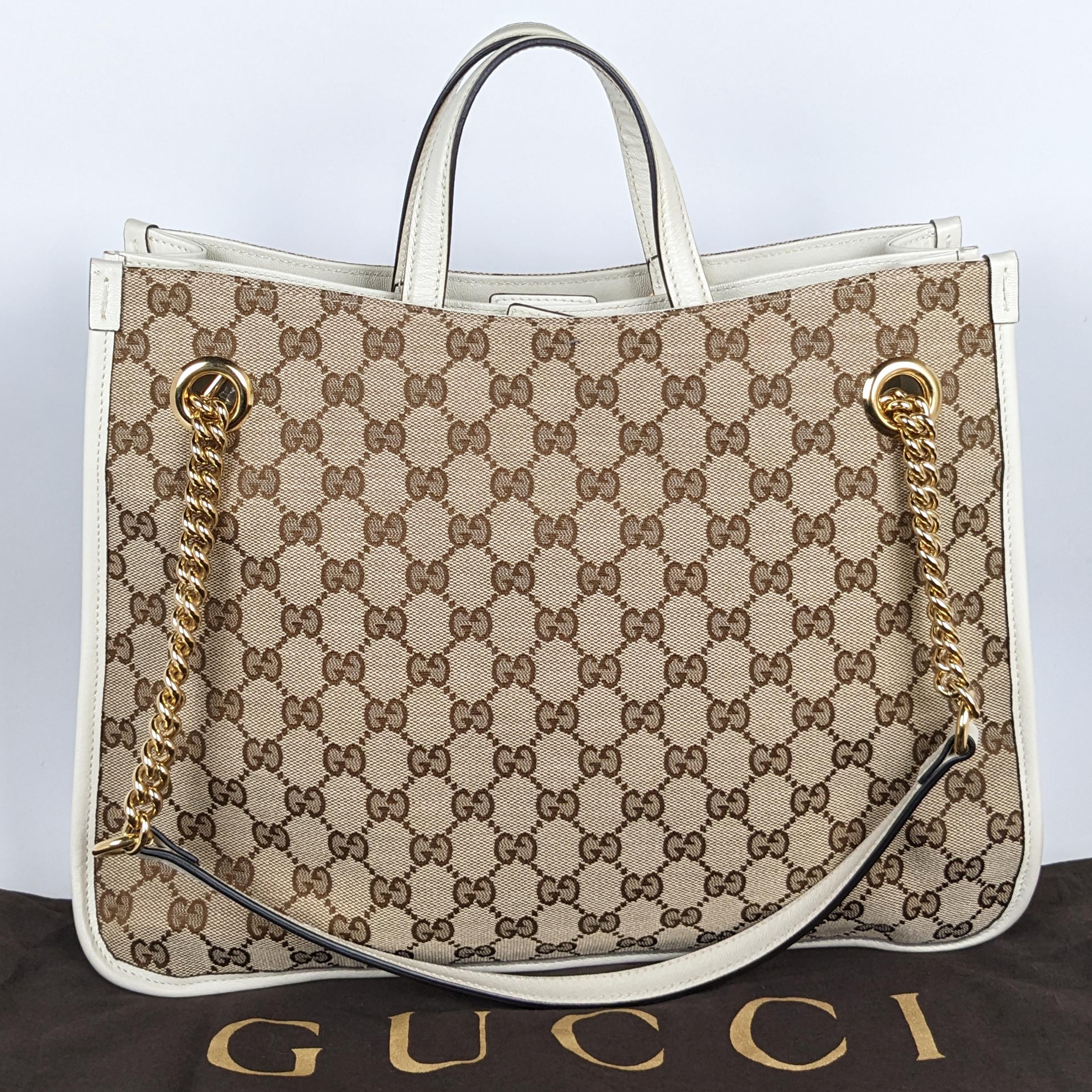 Condition: This authentic Gucci bag is in great pre-loved condition. There are faint marks on the leather on the bottom of the bag and light scratches on the hardware.

Est. Retail: $2500

Includes: Dust bag

Features: Gold-tone hardware, magnetic