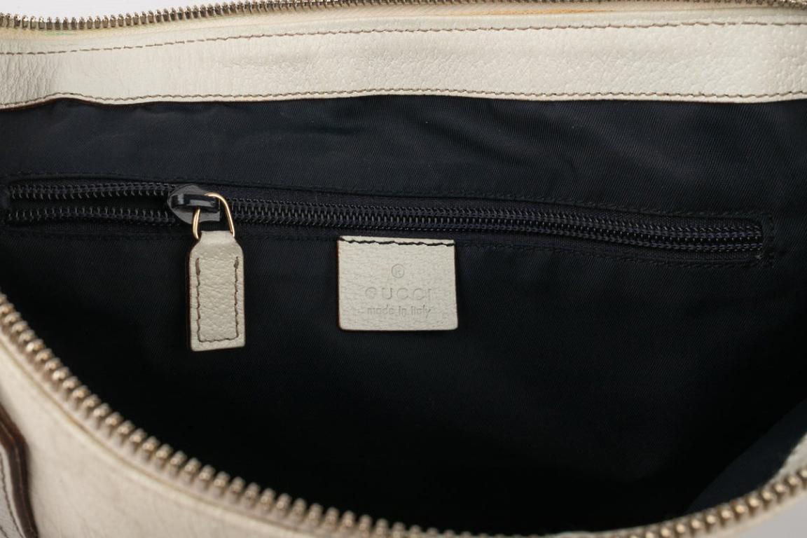 Gucci White Monogramed Canvas Bag 6