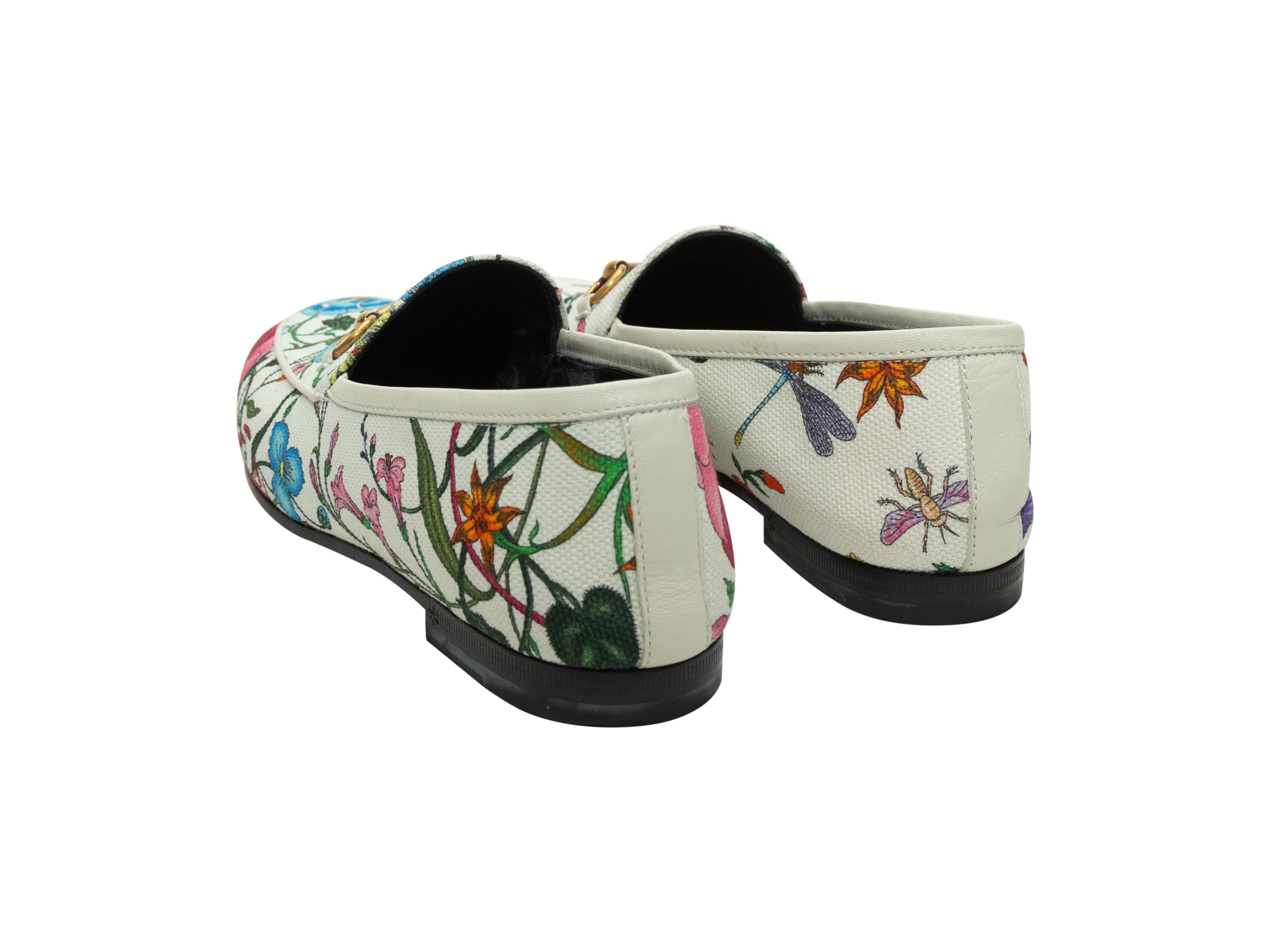 gucci floral loafers