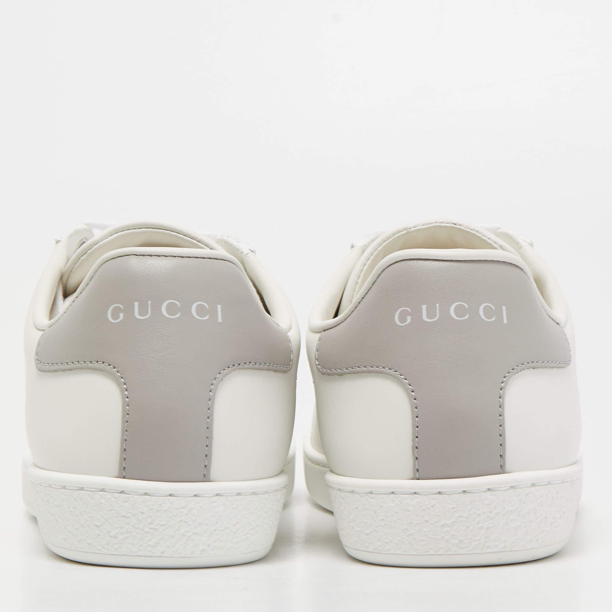 gucci ace perforated interlocking g red